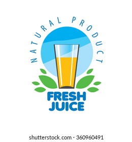 vector icon fresh juice from natural products