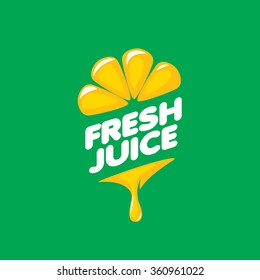 vector icon fresh juice from natural products