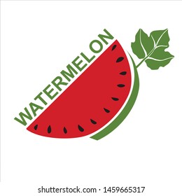 Vector icon and fresh watermelon logo. EPS 10