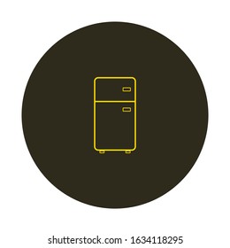 vector icon, fridge on white background