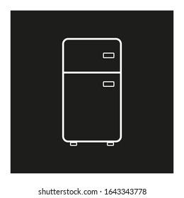 vector icon, fridge on white background