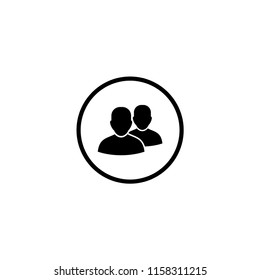 vector icon friends on isolated white ackground
