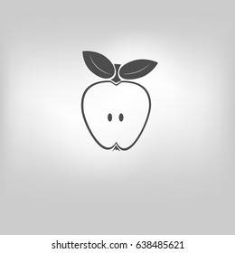 vector icon fruit apple illustration on background