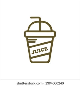 Vector icon of fruit juice