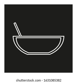 vector icon of fruit punch in punch bowl