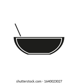 vector icon of fruit punch in punch bowl