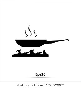 Vector icon frying pan. Eps10
