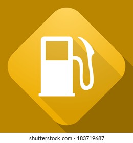 Vector icon of Fuel Indicator with a long shadow