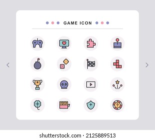 Icono vector para juego divertido.
