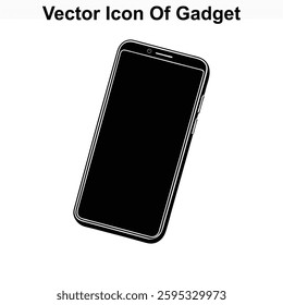 Vector Icon Of Gadget Smartphone Mobile Phone Device Technology Digital Communication Screen Display Electronic Portable Wireless Internet Connection