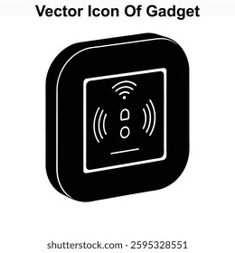 Vector Icon of Gadget Wireless Smart Home Device Control Panel