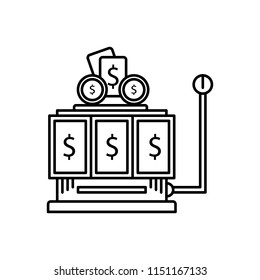 Vector icon for gambling machine