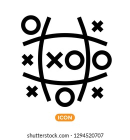 Vector Icon of Game. Tic Tac Toe Symbol