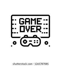 Vector icon for gameover