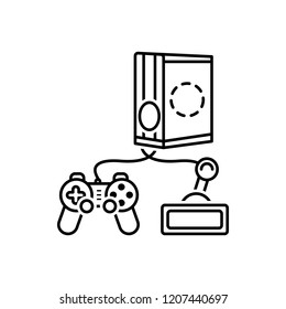 Vector icon for games console