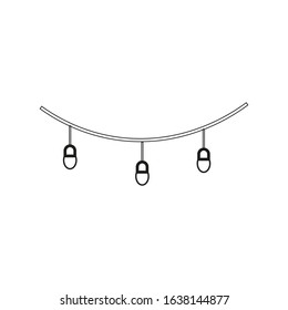 vector icon, garland of lights with white background