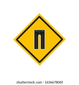 vector icon, garment of pants on white background