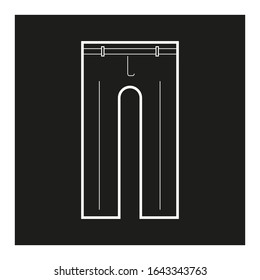 vector icon, garment of pants on white background