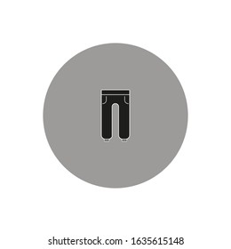 vector icon, garment of tracksuit pants on white background