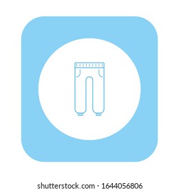 vector icon, garment of tracksuit pants on white background