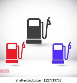 Vector icon gas station 10 EPS