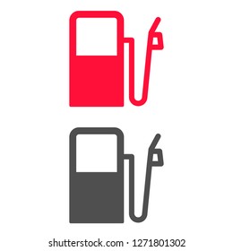 Vector icon gas station 10 EPS