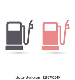 Vector icon gas station 10 EPS