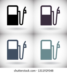 Vector icon gas station 10 EPS