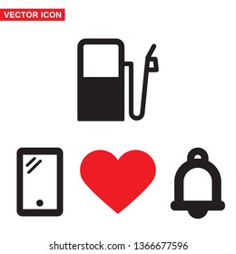 Vector icon gas station 10 EPS