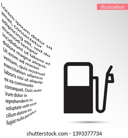 Vector icon gas station 10 EPS . Lorem Ipsum Illustration design