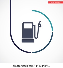 Vector icon gas station 10 EPS . Lorem Ipsum Illustration design
