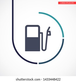 Vector icon gas station 10 EPS . Lorem Ipsum Illustration design