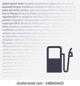 Vector icon gas station 10 EPS . Lorem Ipsum Illustration design
