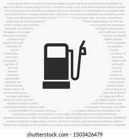 Vector icon gas station 10 EPS . Lorem Ipsum Illustration design