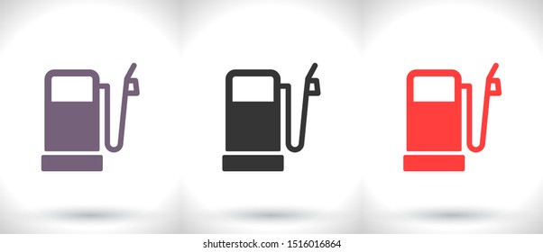 Vector icon gas station 10 EPS . Lorem Ipsum Illustration design
