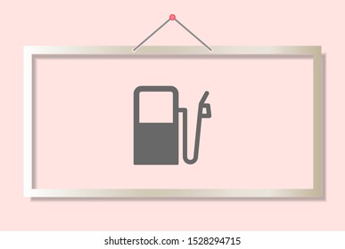 Vector icon gas station 10 EPS . Lorem Ipsum Illustration design