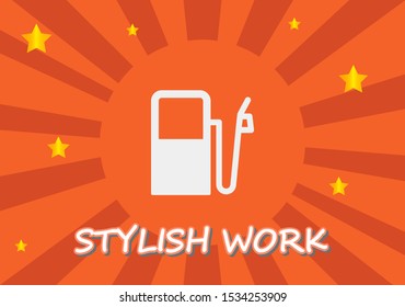 Vector icon gas station 10 EPS . Lorem Ipsum Illustration design