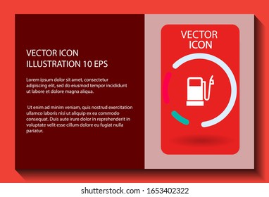 Icono del vector gasolinera 10 EPS . Diseño de ilustración de Lorem Ipsum