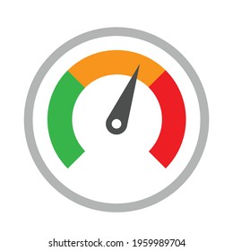 A vector icon of a gauge