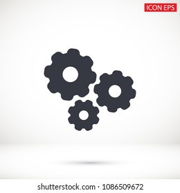 Vector icon gear mechanism 10 EPS