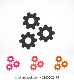 Vector icon gear mechanism 10 EPS