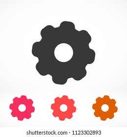 Vector icon gear mechanism 10 EPS