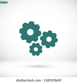 Vector icon gear mechanism 10 EPS