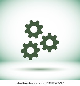 Vector icon gear mechanism 10 EPS