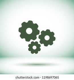 Vector icon gear mechanism 10 EPS
