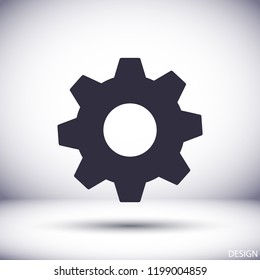 Vector icon gear mechanism 10 EPS