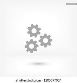 Vector icon gear mechanism 10 EPS