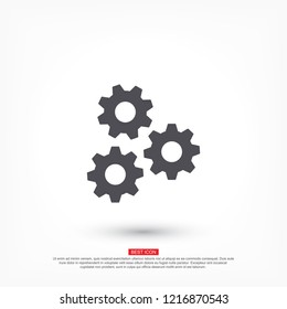 Vector icon gear mechanism 10 EPS