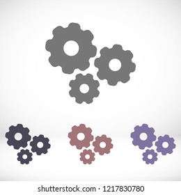 Vector icon gear mechanism 10 EPS