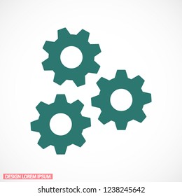 Vector icon gear mechanism 10 EPS